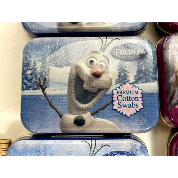 Disney Minnie Mouse Olaf Elsa & Ana Cotton Swabs Travel Tin Lot of 12 new - Picture 11 of 14